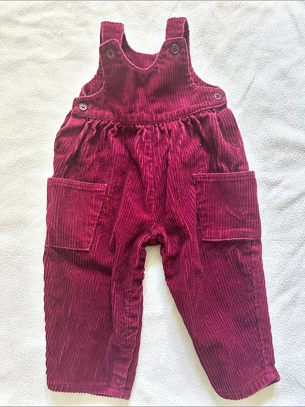 Carter's Corduroy Overalls Burgundy Baby 18M